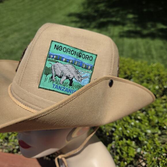 Safari Hat Kenya Tanzania Patch Hat Anthropologie Style Travel Wide Brim main image 6